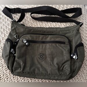 Kipling Green Khaki Crossbody Bag